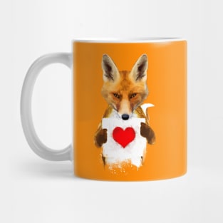 Fox holding a heart Mug